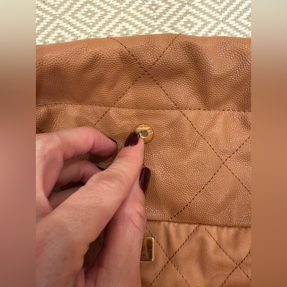 Chanel Soft Quilted Leather Tote – Camel with Gold Hardware - Picture 5 of 13